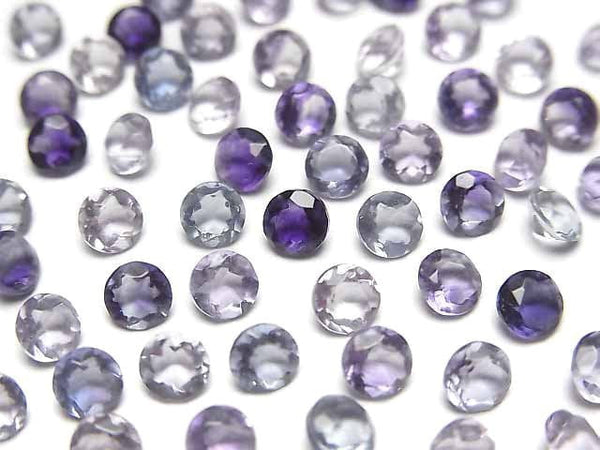 [Video]High Quality Multicolor Fluorite AAA Loose stone Round Faceted 4x4mm 10pcs