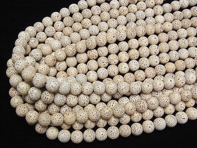 [Video] Linden Seed Beads Round (Semi Round )10mm half or 1strand beads (aprx.13inch/33cm)