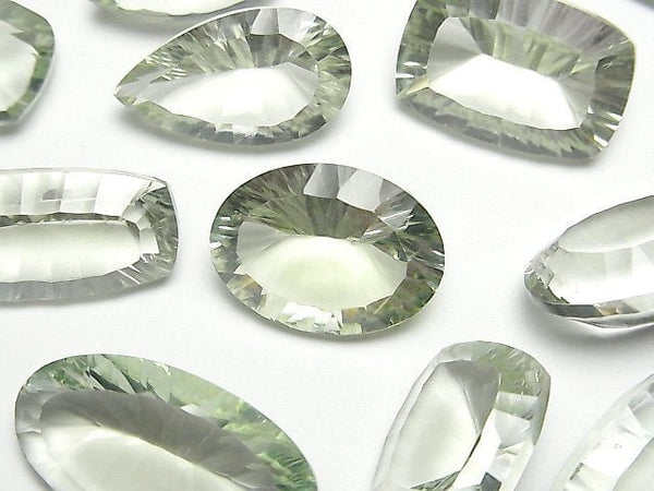 [Video]High Quality Green Amethyst AAA Loose stone Concave Cut Mix shape 2pcs