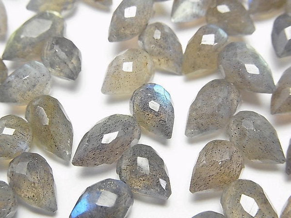 [Video]High Quality Labradorite AAA- Flower bud Drop Faceted Briolette 1strand beads (aprx.5inch/13cm)