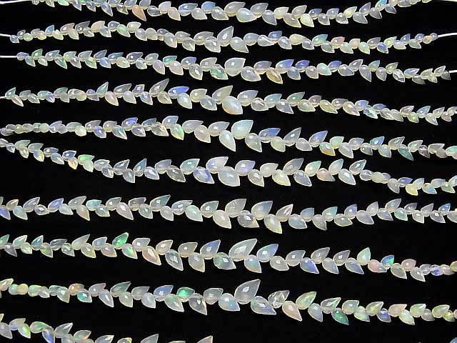 [Video]High Quality Ethiopian Opal AAA- Flower Bud Faceted Briolette 1strand beads (aprx.6inch/16cm)