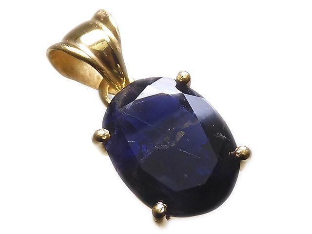 [Video][One of a kind] High Quality Iolite AAA- Faced Pendant 18KGP NO.83