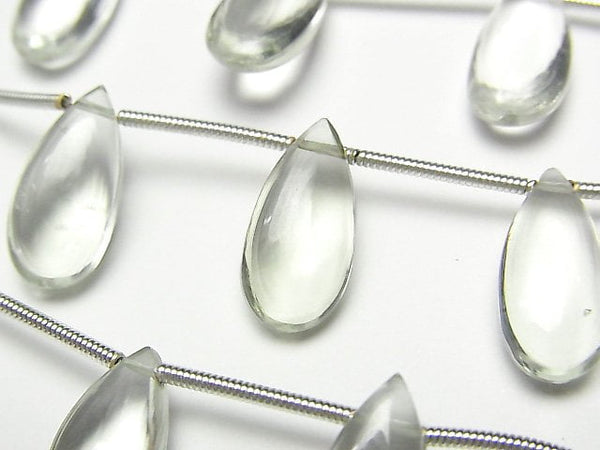 [Video]High Quality Green Amethyst AAA Pear shape (Smooth) 15x7mm 1strand (9pcs )