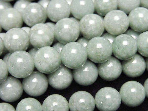 [Video] Burmese Jadeite AA++ Round 8mm half or 1strand beads (aprx.15inch/37cm)