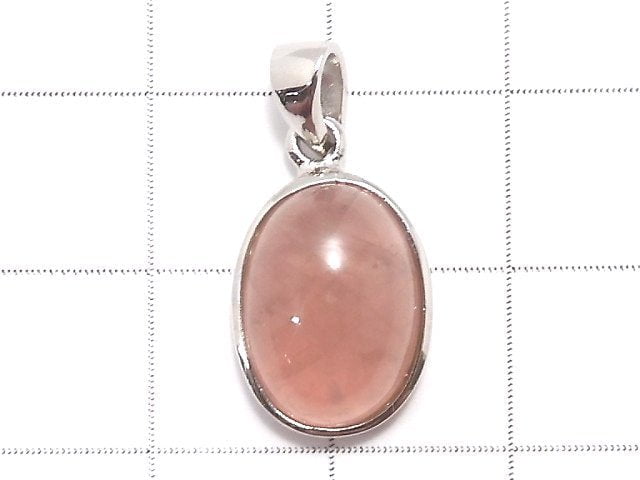 [Video][One of a kind] Rose Quartz AAA- Pendant Silver925 NO.120