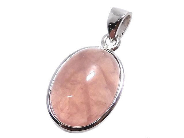[Video][One of a kind] Rose Quartz AAA- Pendant Silver925 NO.121