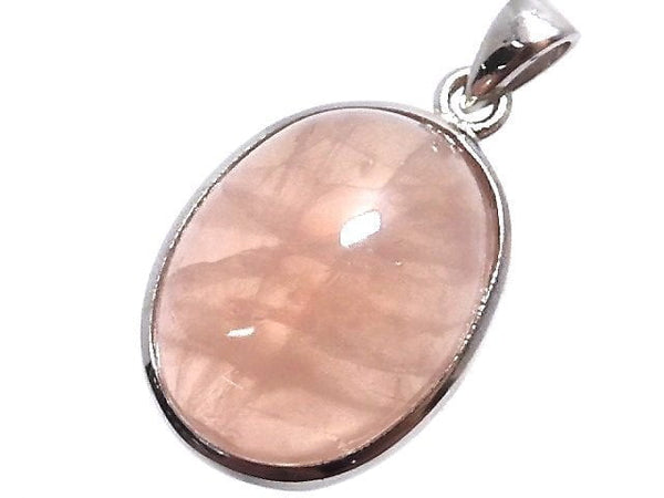 [Video][One of a kind] Rose Quartz AAA- Pendant Silver925 NO.128