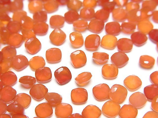 [Video]Carnelian AAA Loose stone Square Faceted 4x4mm 10pcs