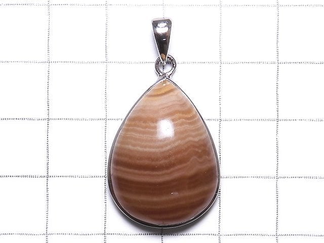 [Video][One of a kind] Brown Color Rhodochrosite AAA Pendant Silver925 NO.21