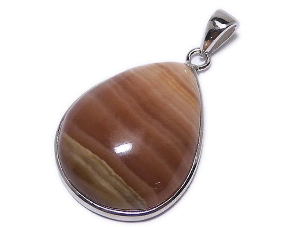 [Video][One of a kind] Brown Color Rhodochrosite AAA Pendant Silver925 NO.22