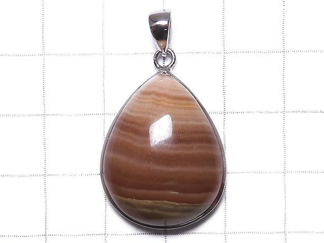 [Video][One of a kind] Brown Color Rhodochrosite AAA Pendant Silver925 NO.22