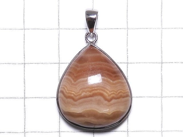 [Video][One of a kind] Brown Color Rhodochrosite AAA Pendant Silver925 NO.23