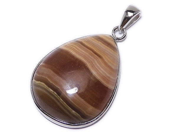 [Video][One of a kind] Brown Color Rhodochrosite AAA Pendant Silver925 NO.26