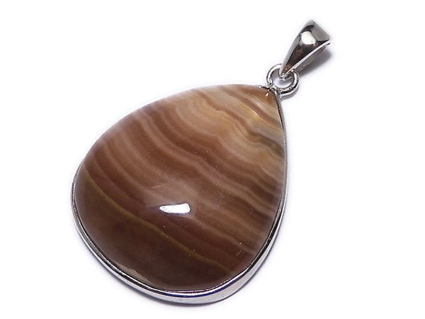 [Video][One of a kind] Brown Color Rhodochrosite AAA Pendant Silver925 NO.27