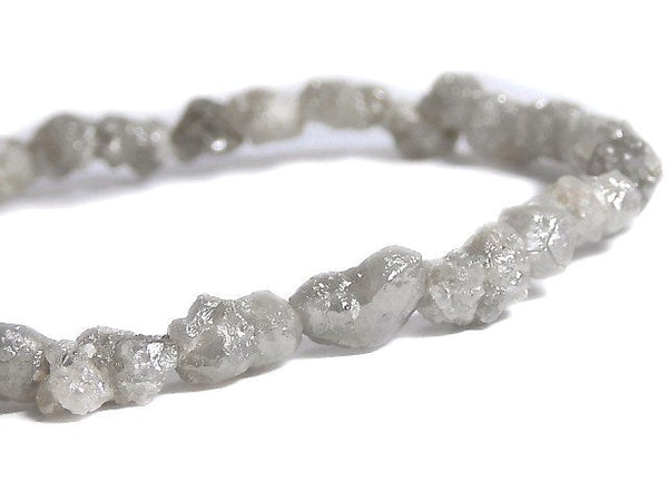 [Video][One of a kind] [1mm Hole]Gray Diamond Rough Nugget Bracelet NO.300
