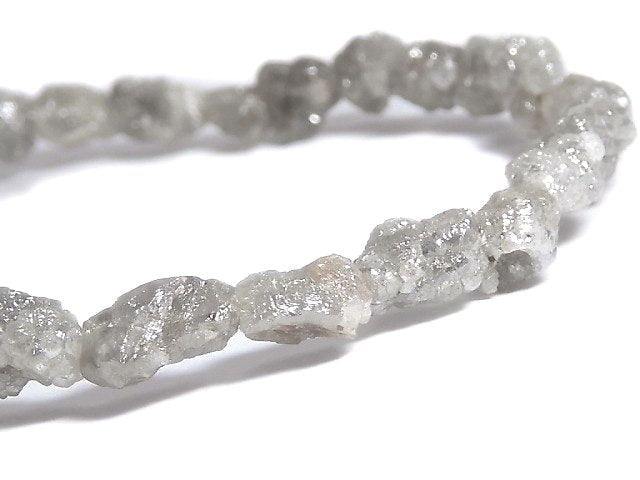 [Video][One of a kind] [1mm Hole]Gray Diamond Rough Nugget Bracelet NO.303