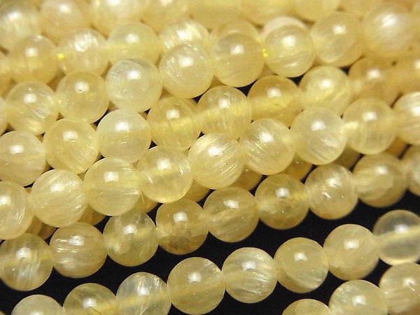 [Video]Yellow Aragonite AA++ Round 6mm 1strand beads (aprx.15inch/38cm)