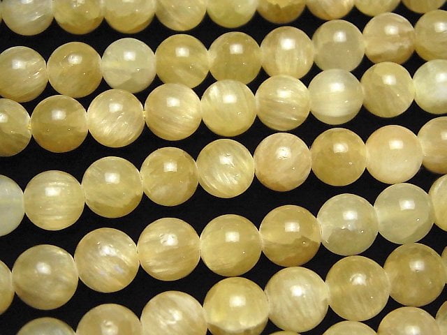 [Video]Yellow Aragonite AA++ Round 10mm half or 1strand beads (aprx.15inch/38cm)