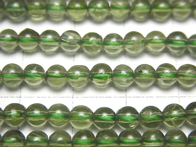 [Video] Green Apatite AA++ Round 4.5mm 1strand beads (aprx.15inch/37cm)
