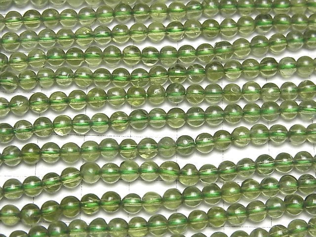 [Video] Green Apatite AA++ Round 4.5mm 1strand beads (aprx.15inch/37cm)