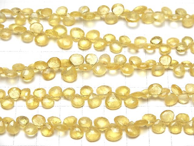 [Video]High Quality Heliodor AA++ Chestnut Faceted Briolette half or 1strand beads (aprx.8inch/20cm)