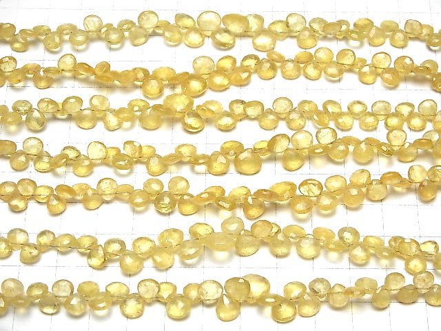 [Video]High Quality Heliodor AA++ Chestnut Faceted Briolette half or 1strand beads (aprx.8inch/20cm)