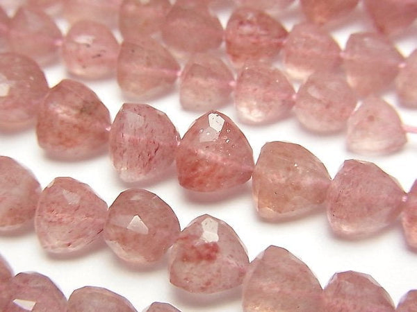 [Video] Pink Epidote AA+ Vertical Hole Triangle Cut half or 1strand beads (aprx.15inch/38cm)