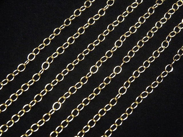 14KGF Oval Chain 3x2.3mm 10cm