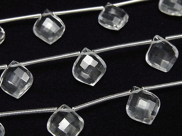 [Video]High Quality Crystal AAA Deformed Faceted Pear Shape 1strand (8pcs )