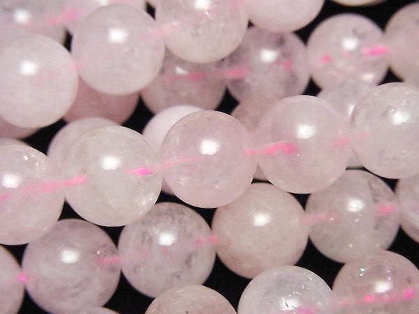 [Video] Morganite AA Round 12mm half or 1strand beads (aprx.15inch/36cm)