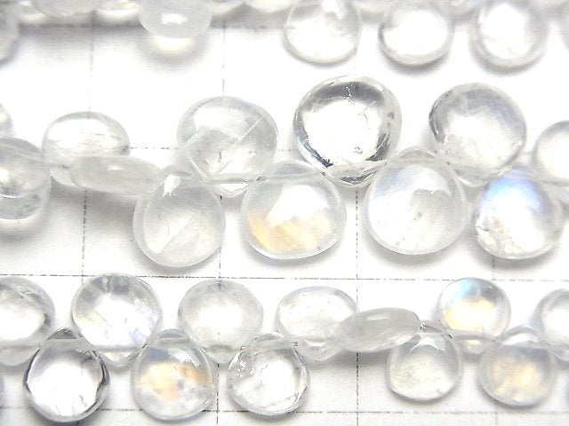 [Video]High Quality Rainbow Moonstone AAA- Chestnut (Smooth) half or 1strand beads (aprx.8inch/20cm)