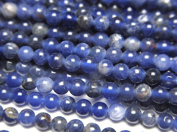 [Video] Sodalite AA++ Round 3mm 1strand beads (aprx.15inch/38cm)