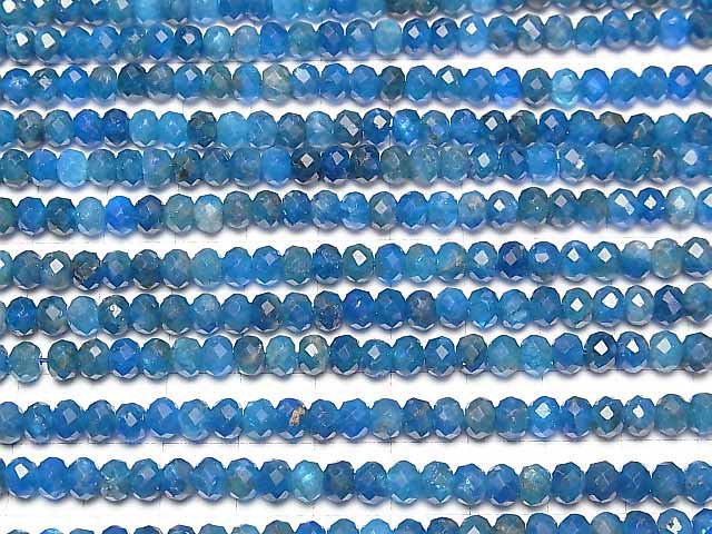 [Video]High Quality! Apatite AA+ Faceted Button Roundel 5.5x5.5x4mm half or 1strand beads (aprx.15inch/36cm)