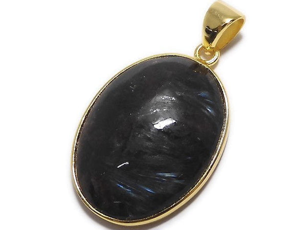 [Video][One of a kind] Nuummite Pendant 18KGP NO.102