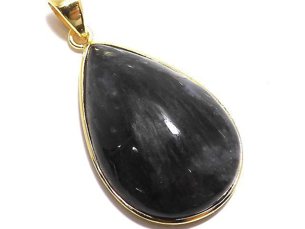 [Video][One of a kind] Nuummite Pendant 18KGP NO.108