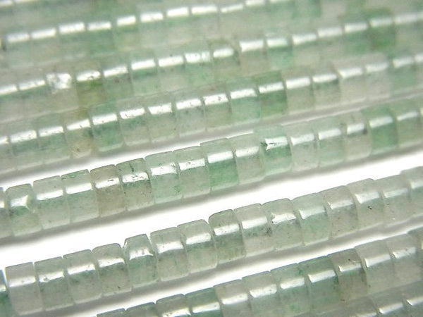 [Video] Green Aventurine Roundel (Heishi )4x4x2mm 1strand beads (aprx.15inch/36cm)