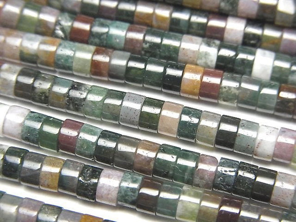 [Video] Indian Agate Roundel (Heishi )4x4x2mm 1strand beads (aprx.15inch/36cm)