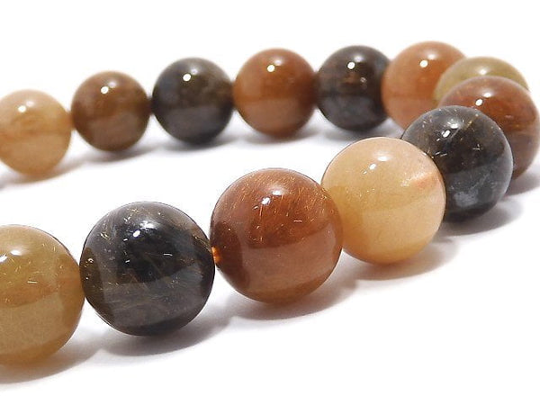 [Video][One of a kind] Multicolor Rutilated Quartz AAA Round 9.5mm Bracelet NO.370