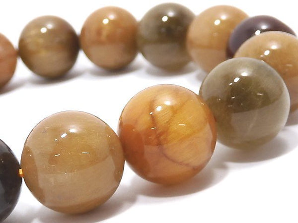 [Video][One of a kind] Multicolor Rutilated Quartz AAA Round 12.5mm Bracelet NO.373