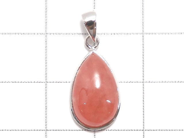 [Video][One of a kind] Argentina Rhodochrosite AAA- Pendant Silver925 NO.2