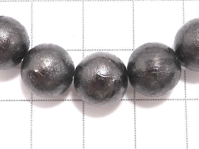 [Video][One of a kind] Meteorite Round 10mm Black Bracelet NO.1