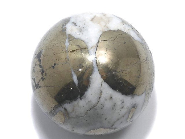 [Video][One of a kind] Pyrite Sphere ,Round 42.3mm 1pc NO.29