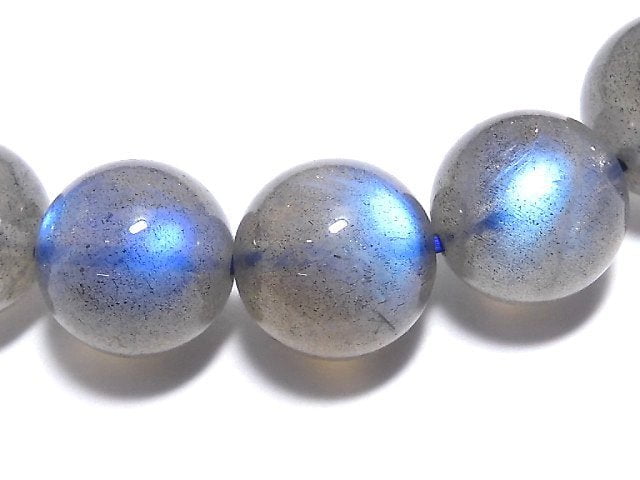 [Video][One of a kind] Blue Labradorite AAA Round 10mm Bracelet NO.26