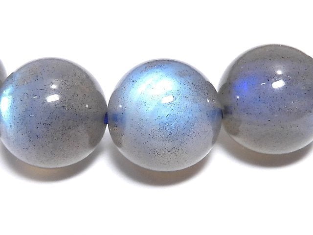 [Video][One of a kind] Blue Labradorite AAA Round 10.5mm Bracelet NO.30