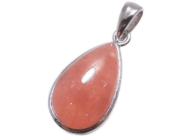 [Video][One of a kind] Argentina Rhodochrosite AAA- Pendant Silver925 NO.22