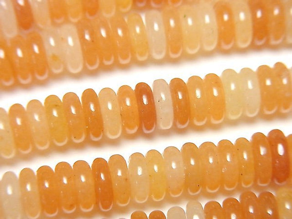 [Video] Orange Aventurine Roundel 6x6x2mm 1strand beads (aprx.15inch/37cm)