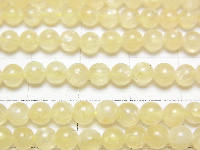 [Video]Yellow Aragonite AA++ Round 4.5mm 1strand beads (aprx.15inch/38cm)