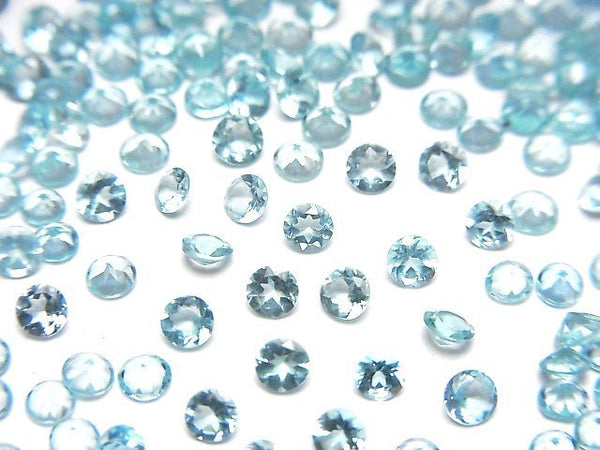 [Video]High Quality Apatite AAA Loose stone Round Faceted 3x3mm 10pcs