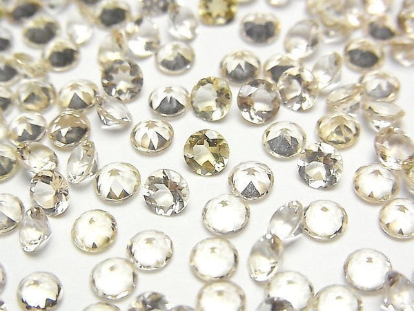 [Video]High Quality Heliodor AAA Loose stone Round Faceted 4x4mm 3pcs
