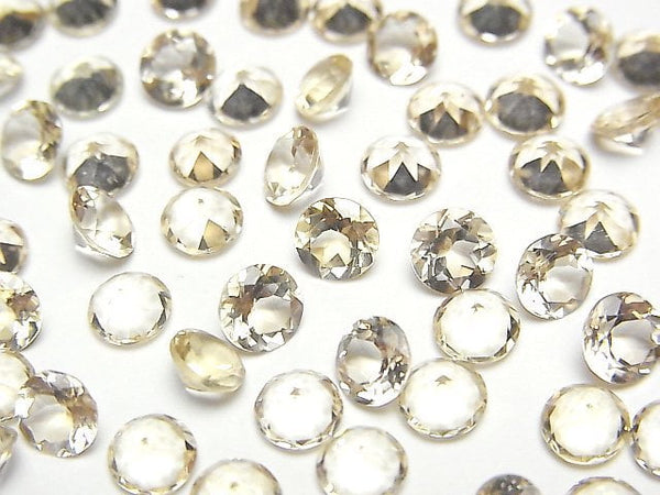 [Video]High Quality Heliodor AAA Loose stone Round Faceted 5x5mm 2pcs